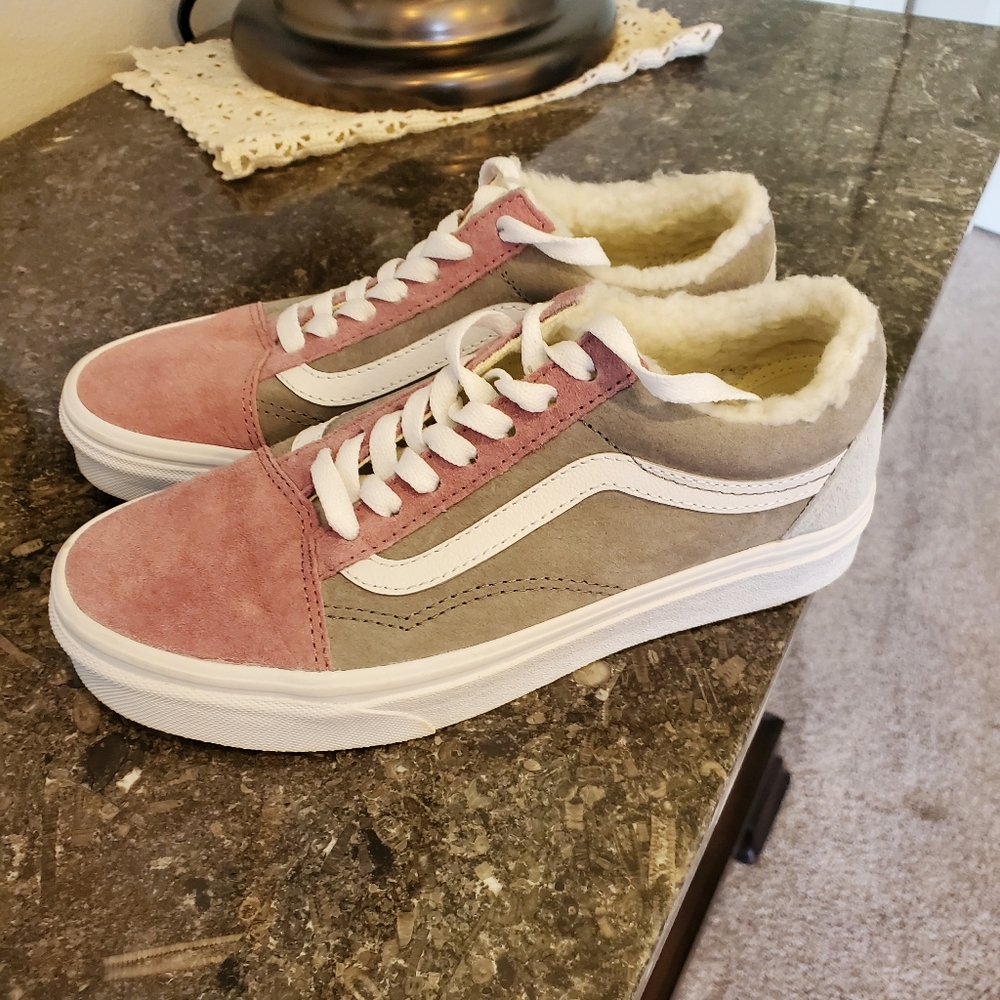 Vans suade sneakers. These say size 6 but they are really a 6.5.